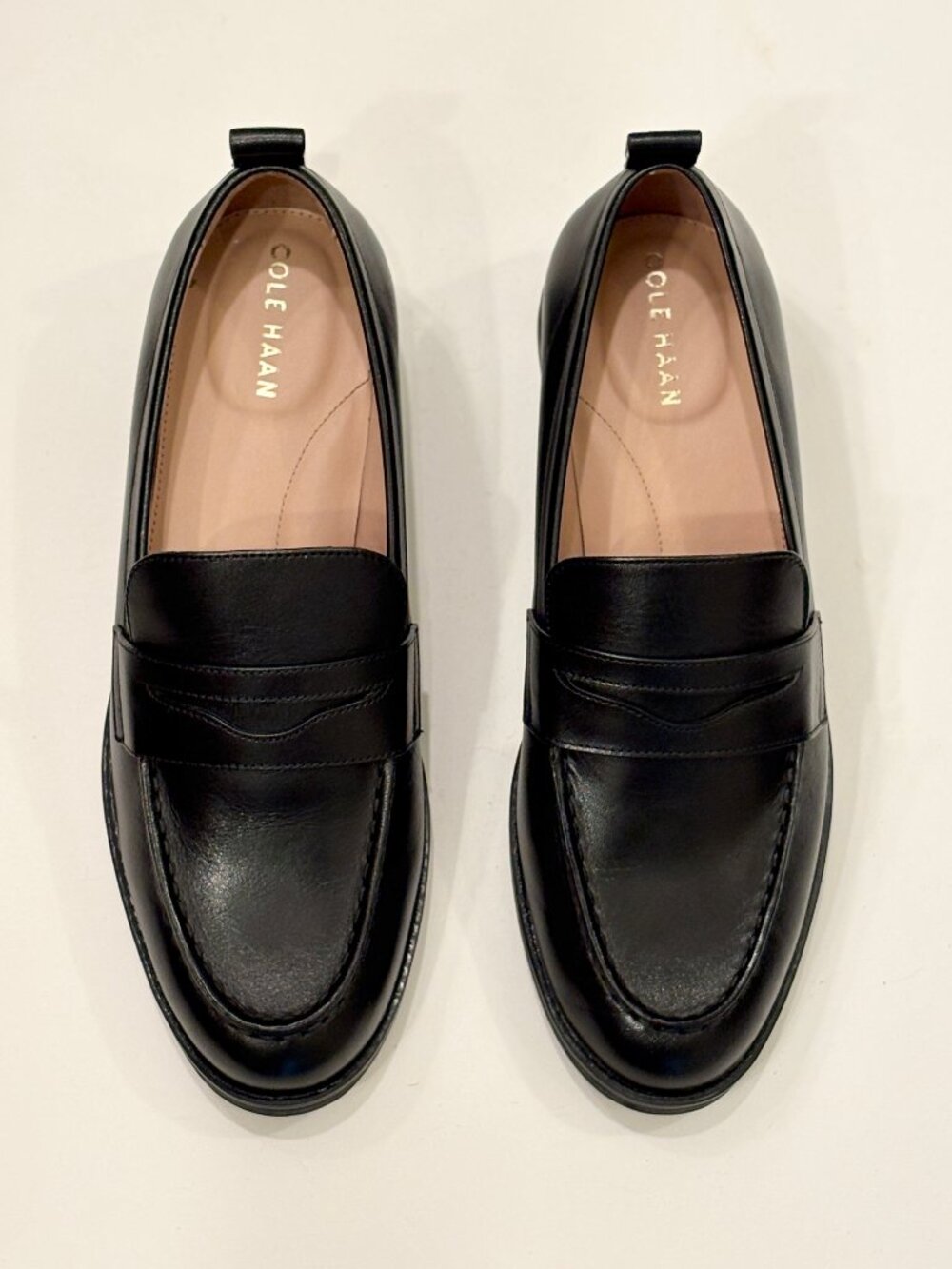 NIB Cole Haan black leather penny loafers, women's 8B - Picture 2 of 7